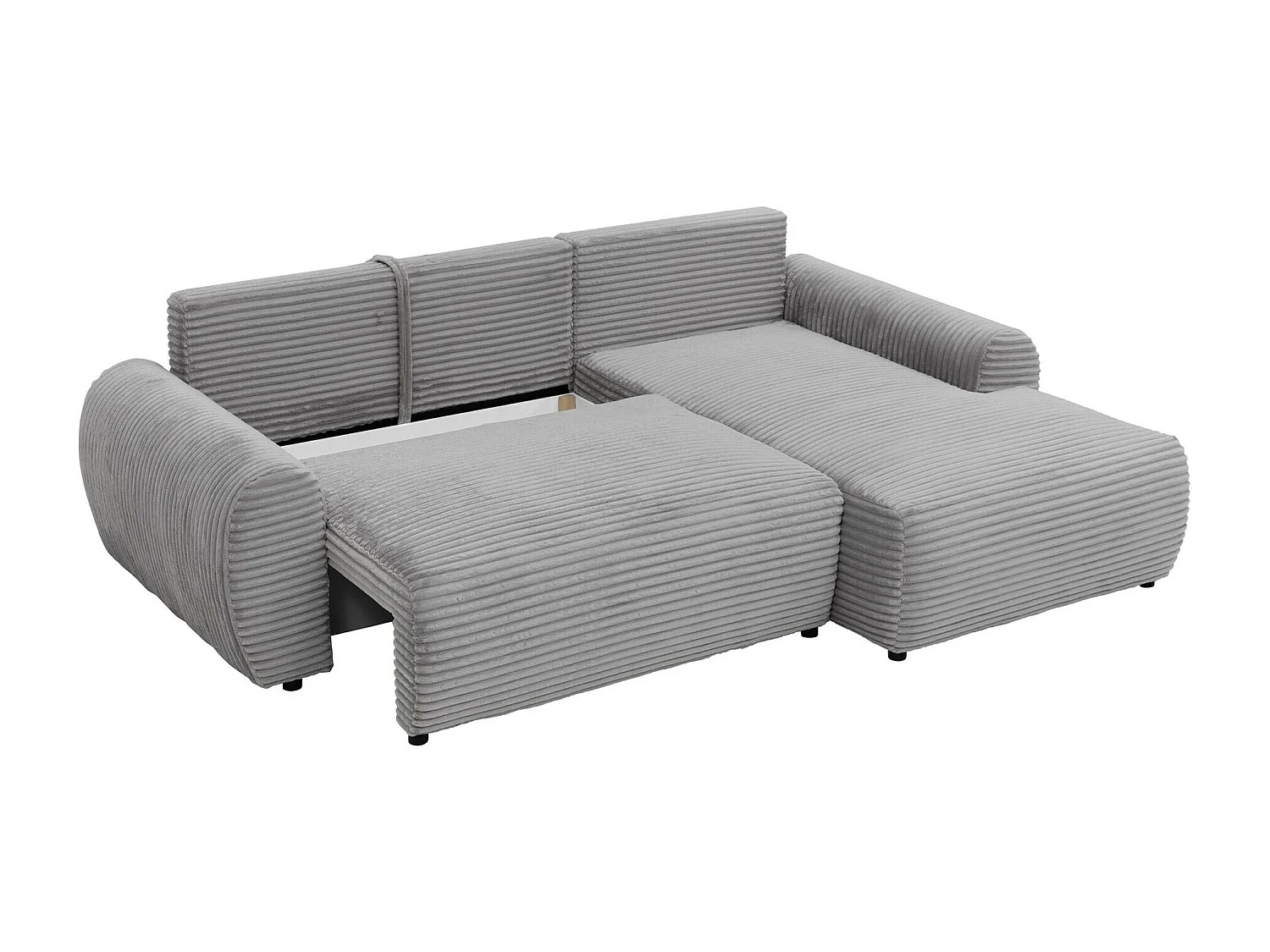 Canapé d'angle TrendyNest Strigina, Brun clair, Disponible, 267x177x93cm