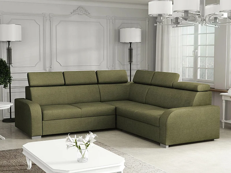 Canapé d'angle Etrcala 101, Vert, Disponible, 250x250x100cm