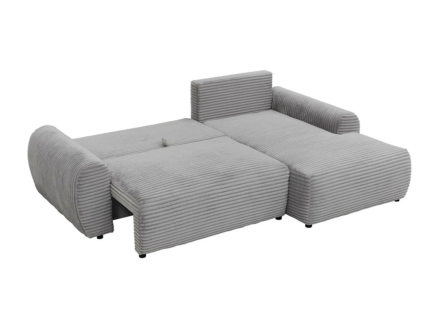 Canapé d'angle TrendyNest 103, Gris, Disponible, 267x177x93cm