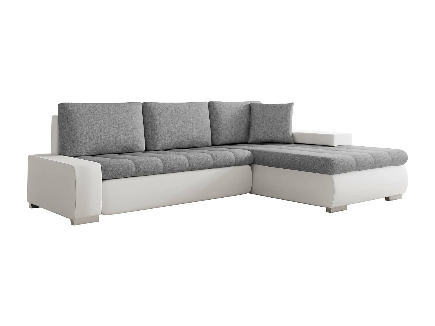 Canapé d'angle Comfivo Nitor, Gris, Disponible, 265x185x85cm