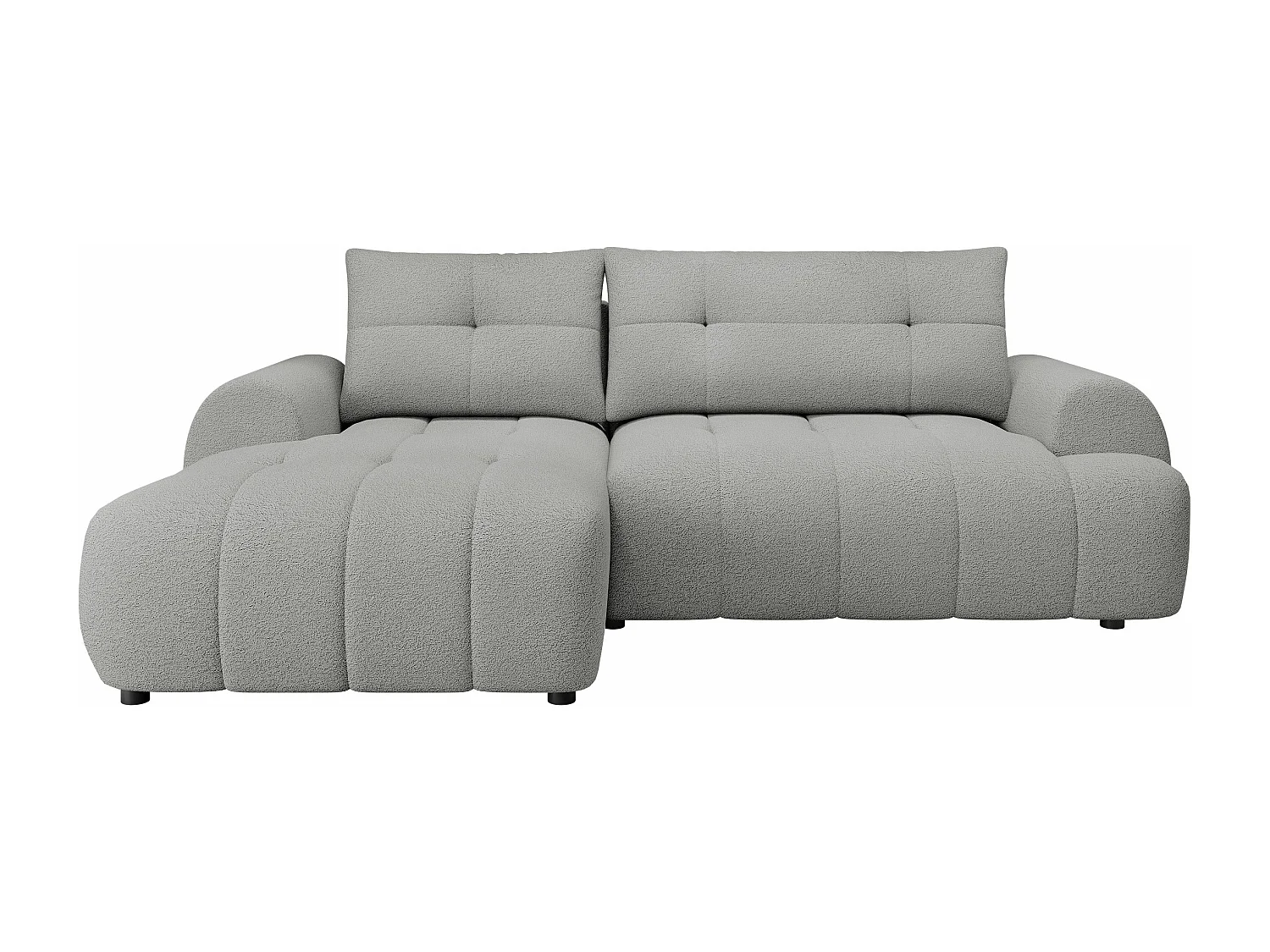 Canapé d'angle TrendyNest 104, Gris, Disponible, 265x177x93cm