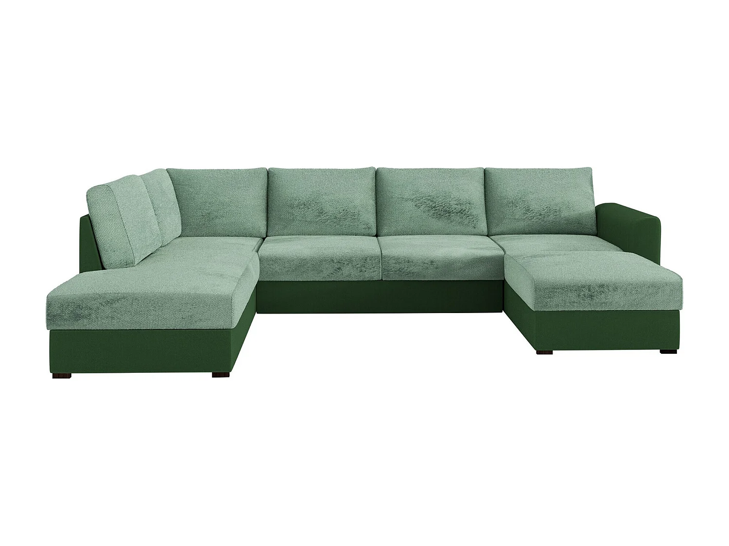 Sofá rinconero Comfivo 261, Turquesa, Función de descanso, Almacenaje, 305x188x85cm