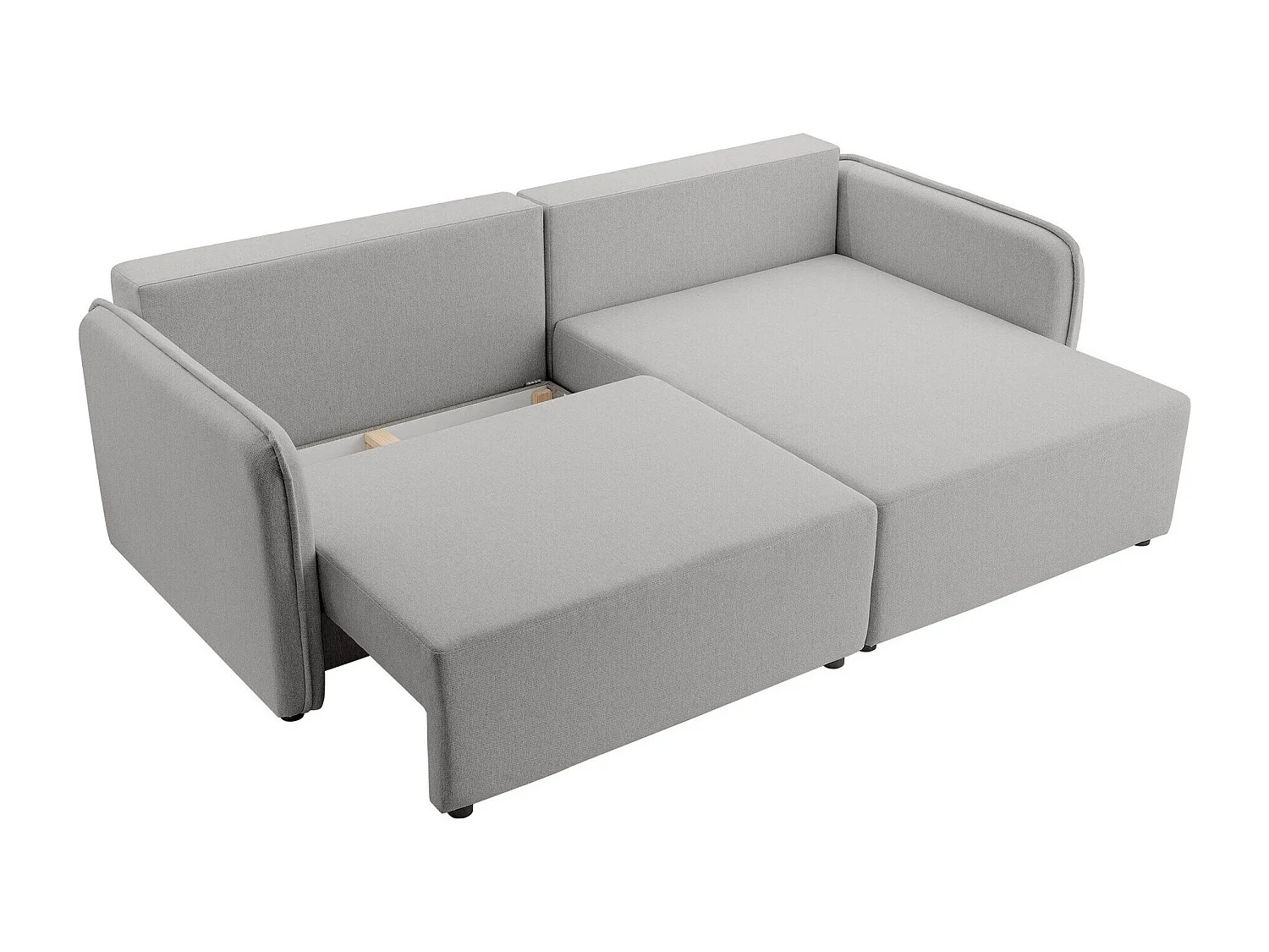 Sofá de canto TrendyNest 111, Cinzento, Funcionalidade de dormir