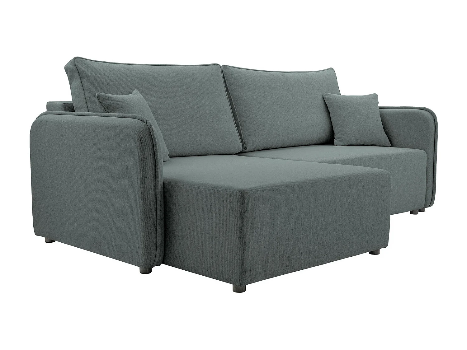 Sofá rinconero TrendyNest 111, Gris, Función de descanso, Almacenaje, 227x147x93cm