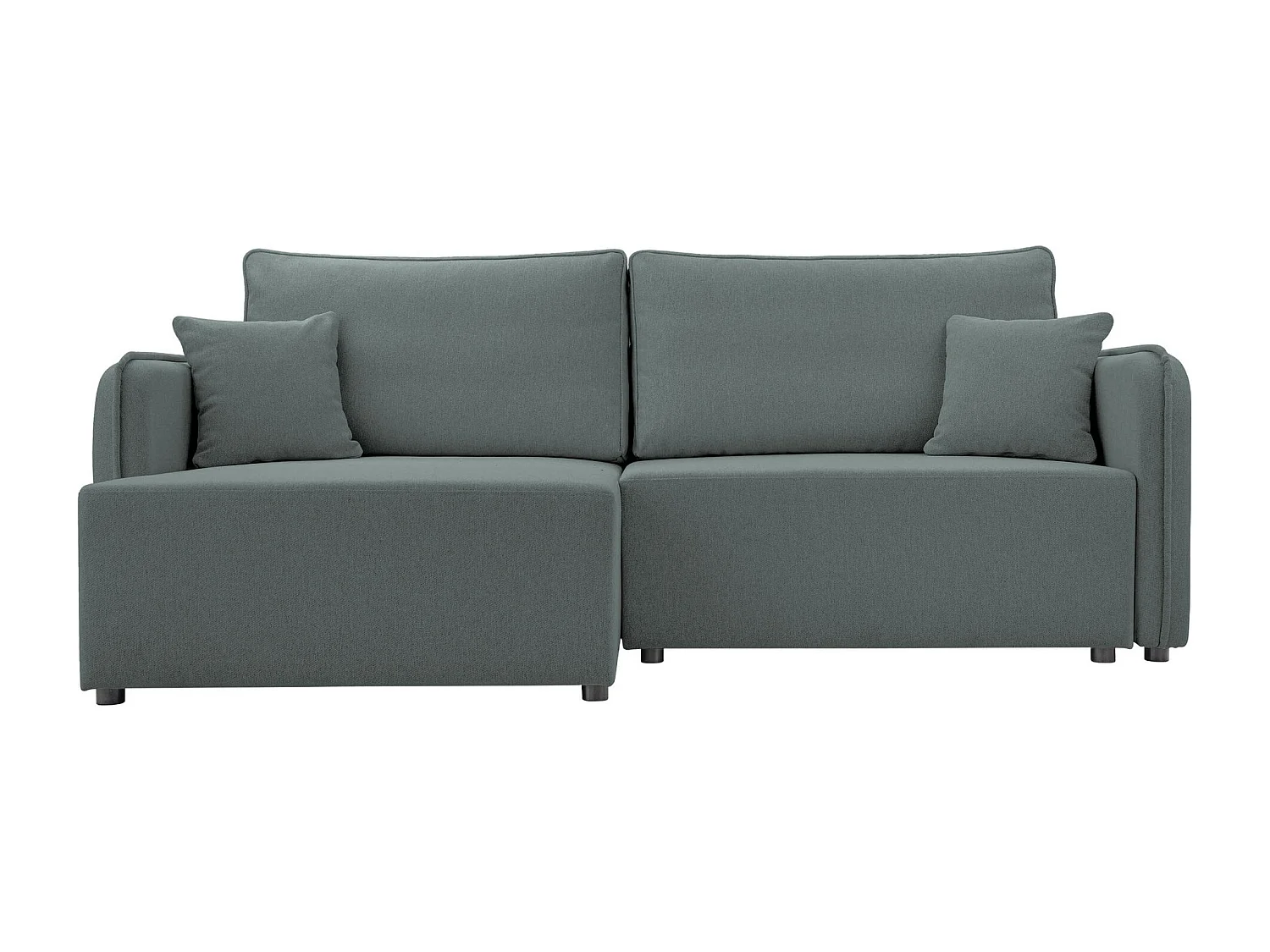 Sofá rinconero TrendyNest 111, Gris, Función de descanso, Almacenaje, 227x147x93cm