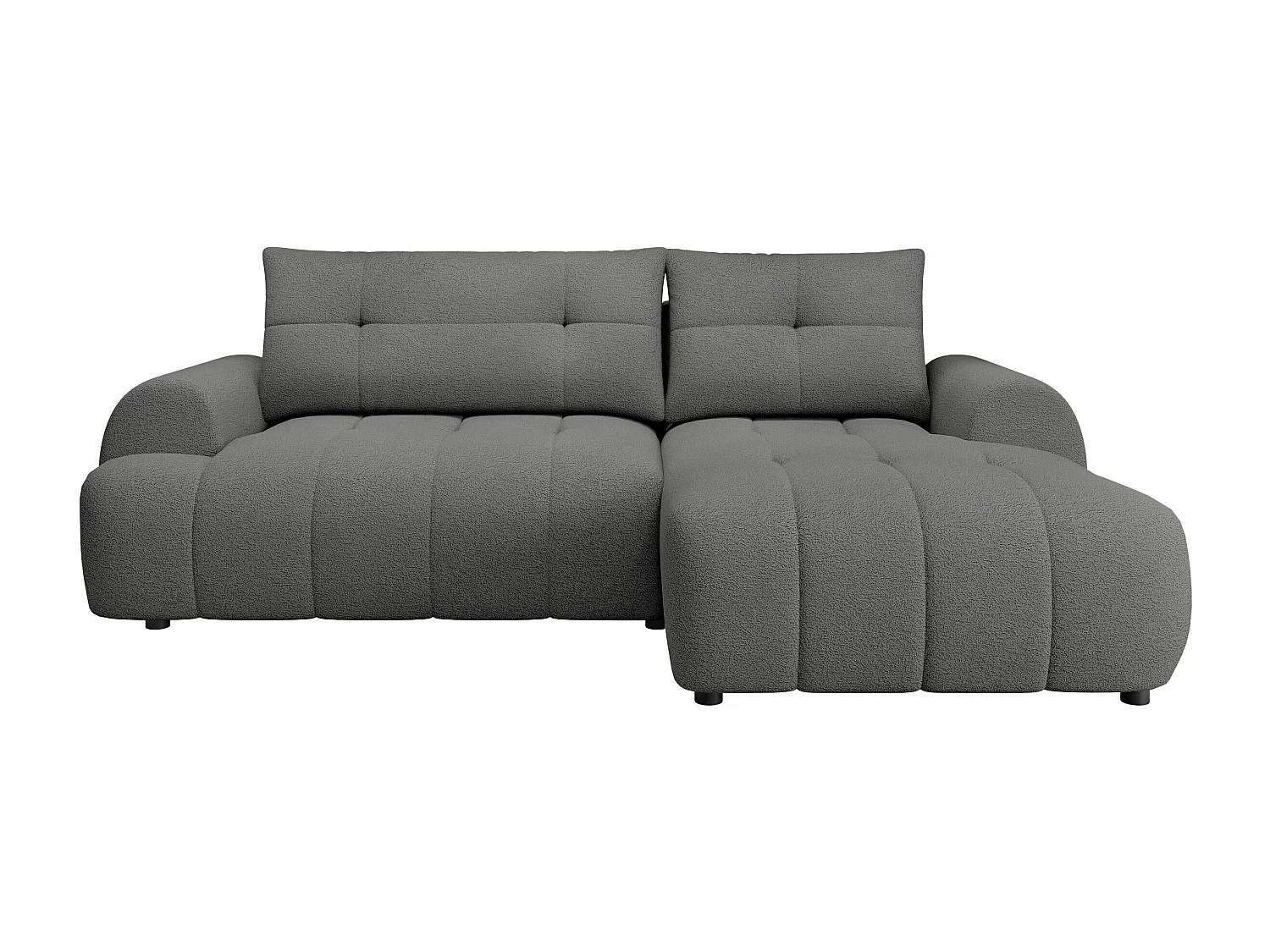 Canapé d'angle TrendyNest 104, Gris, Disponible, 265x177x93cm