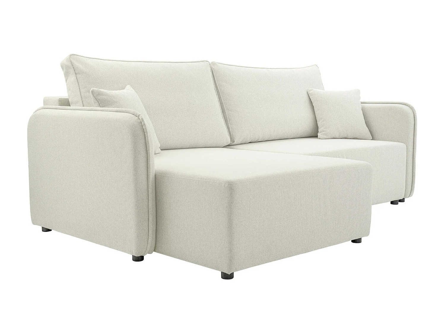 Canapé d'angle TrendyNest 111, Brun clair, Fonction de couchage, Boîte de literie, 227cm