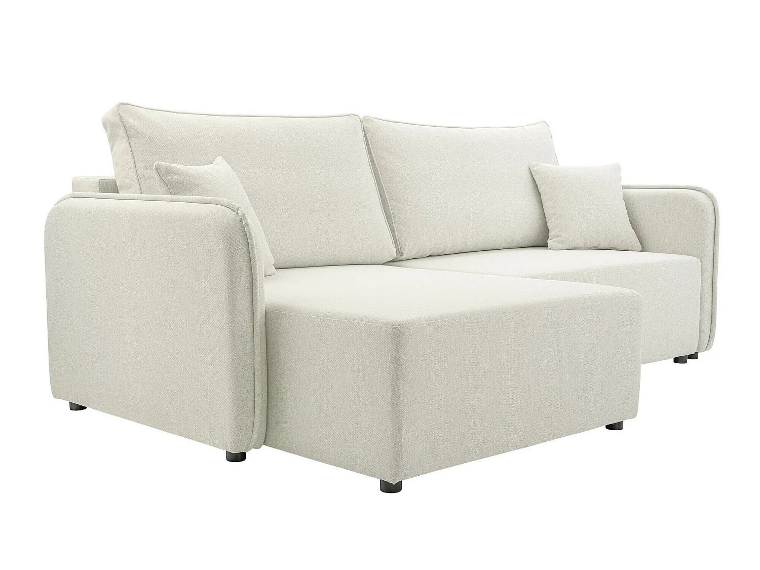 Sofá rinconero TrendyNest Turtura, Blanco, Función de descanso