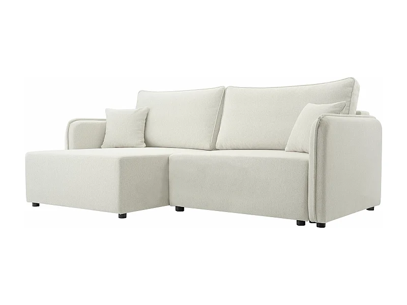 Sofá rinconero TrendyNest 111, De color marrón claro, Función de descanso, Almacenaje,