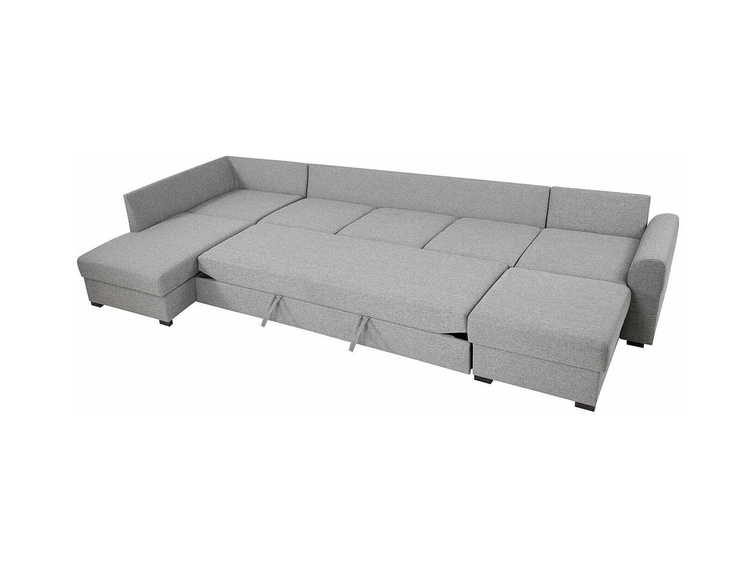 Canapé d'angle Comfivo 191, Blanc, Fonction de couchage, Boîte de literie, 370x186x85cm