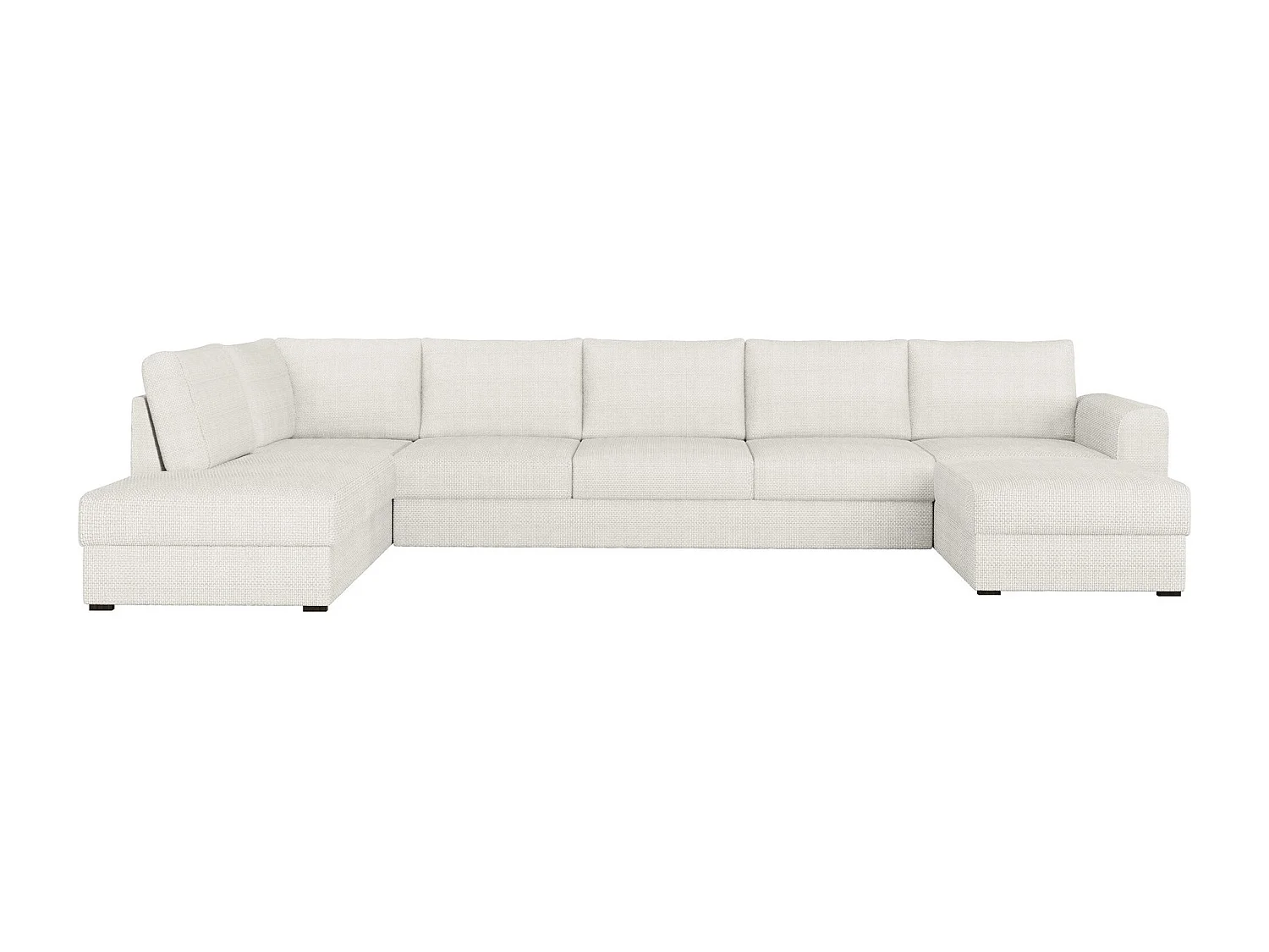 Sofá rinconero Comfivo Flumen I, Blanco, Función de descanso, Almacenaje, 370x186x85cm