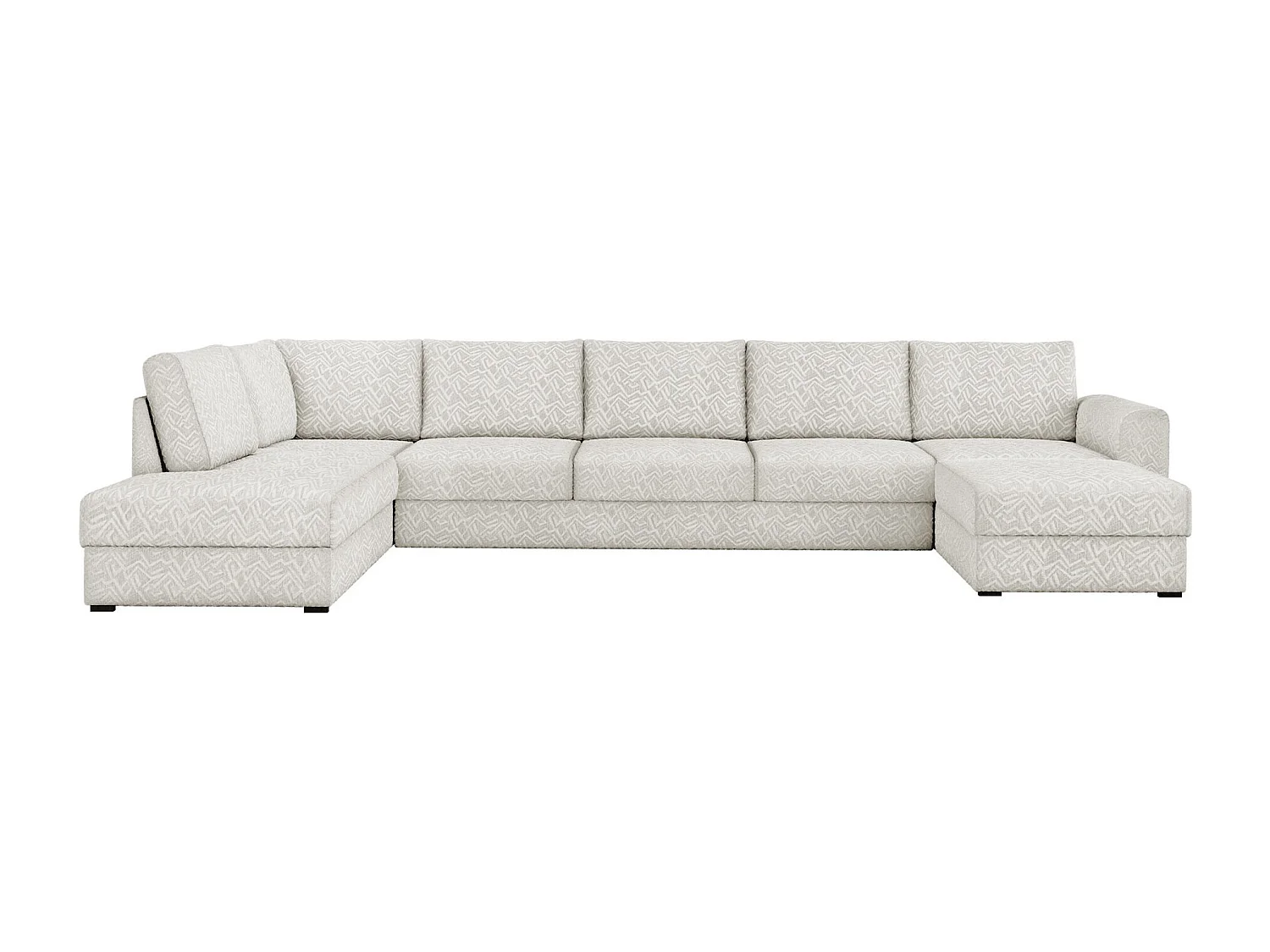 Sofá rinconero Comfivo 262, De color marrón claro, Función de descanso, Almacenaje, 370cm