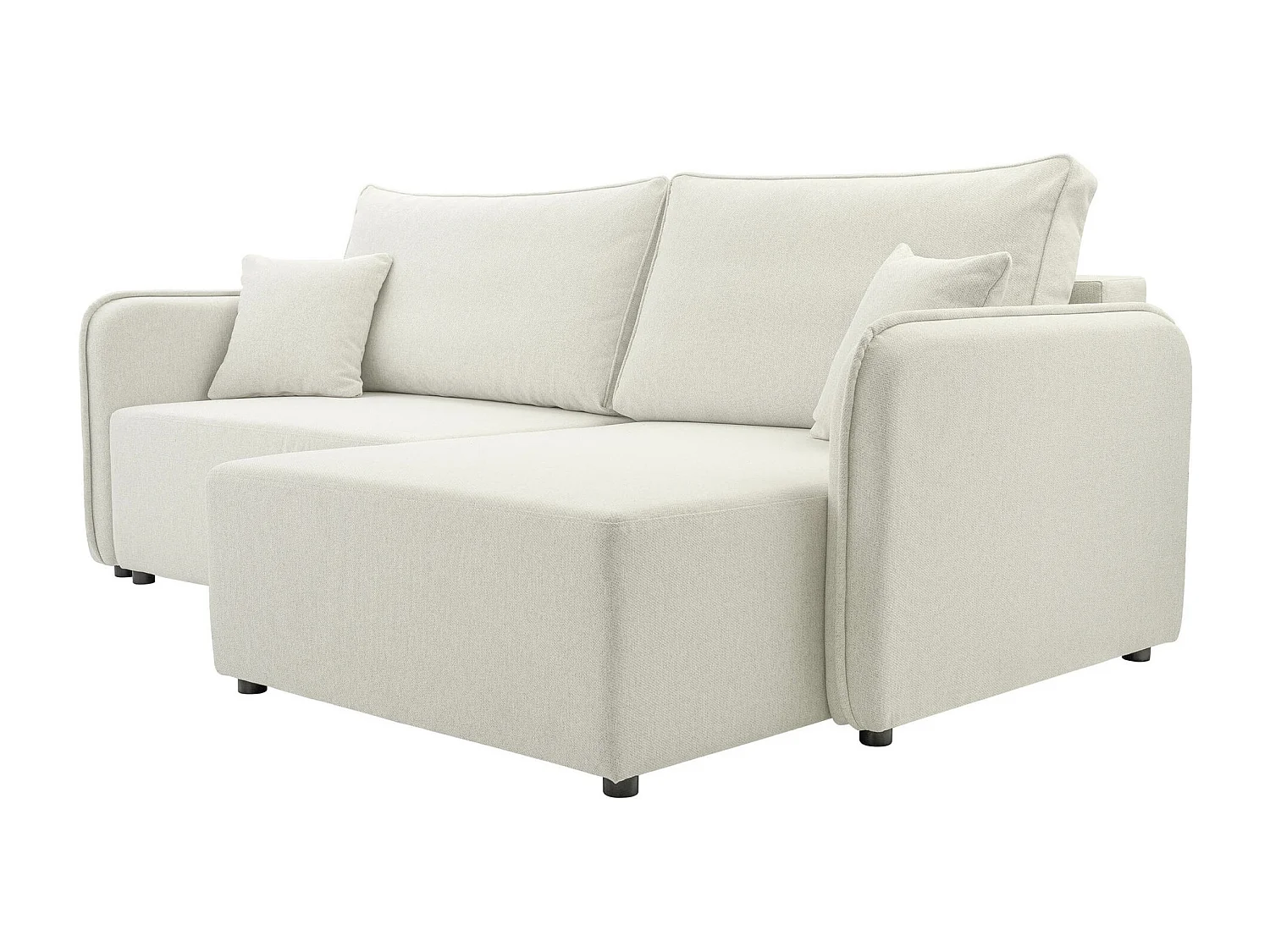 Canapé d'angle TrendyNest 111, Brun clair, Fonction de couchage, Boîte de literie, 227cm