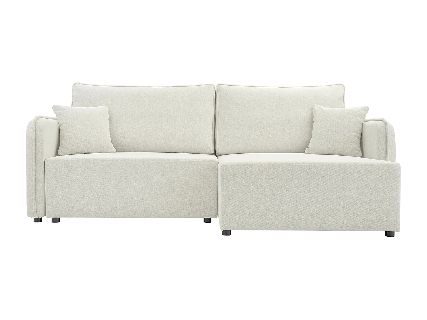 Canapé d'angle TrendyNest 111, Brun clair, Fonction de couchage, Boîte de literie, 227cm