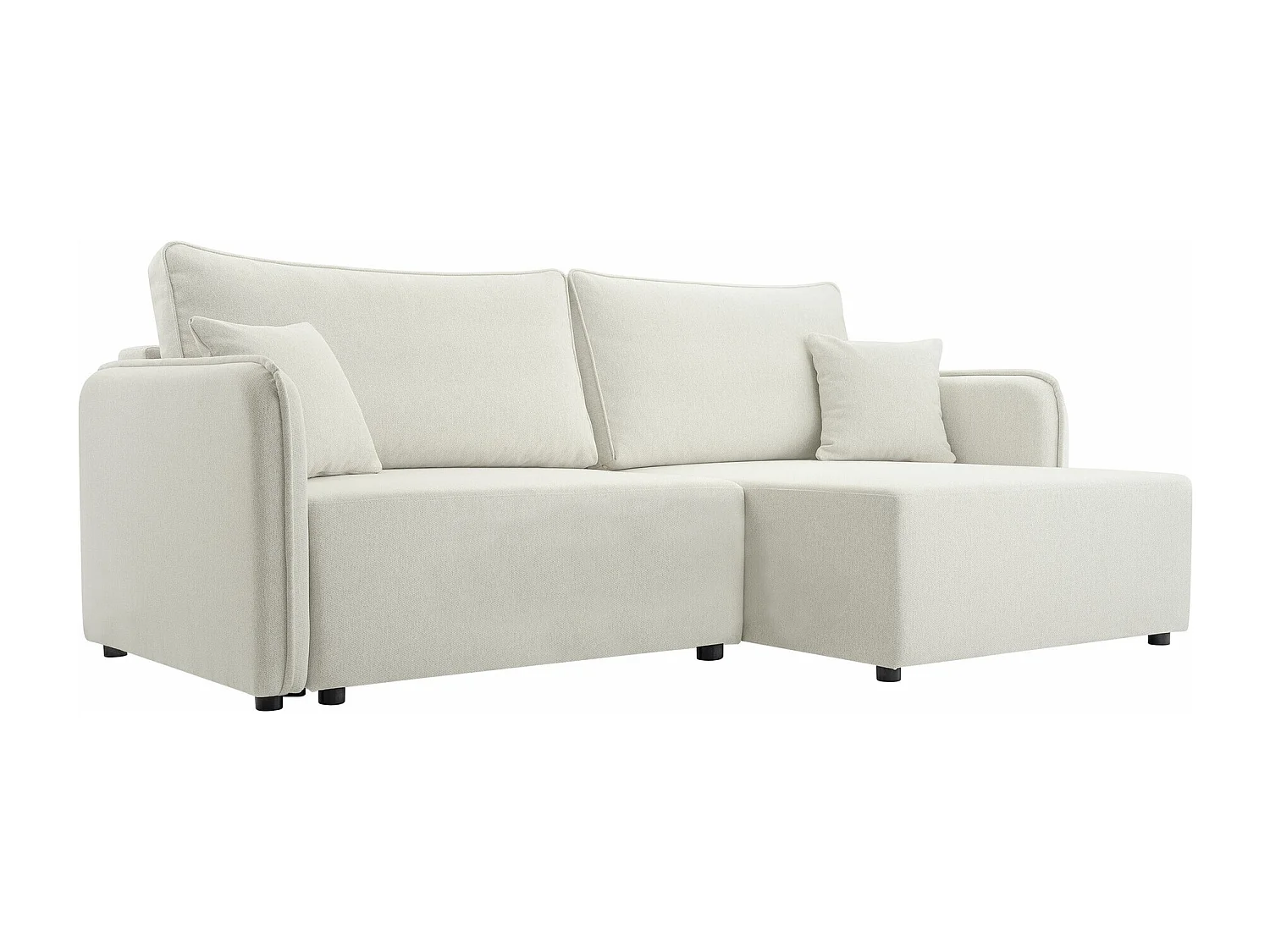 Sofá rinconero TrendyNest Turtura, Blanco, Función de descanso, Almacenaje, 227x147x93cm