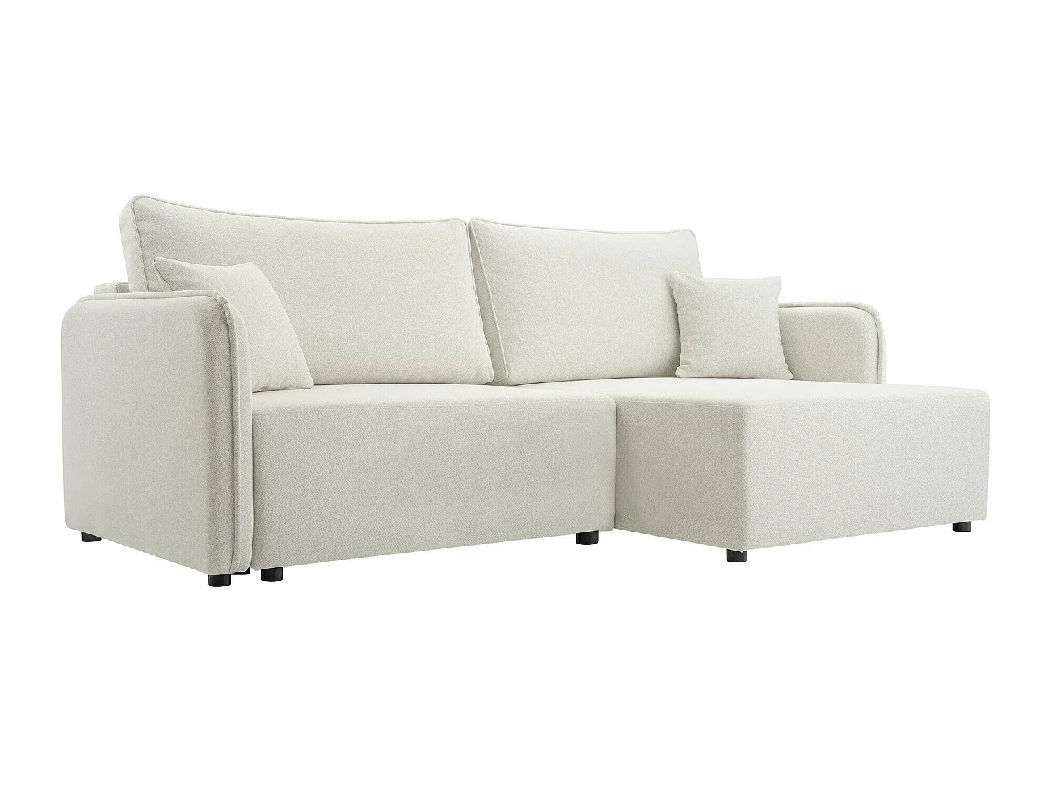 Sofá rinconero TrendyNest Turtura, Blanco, Función de descanso