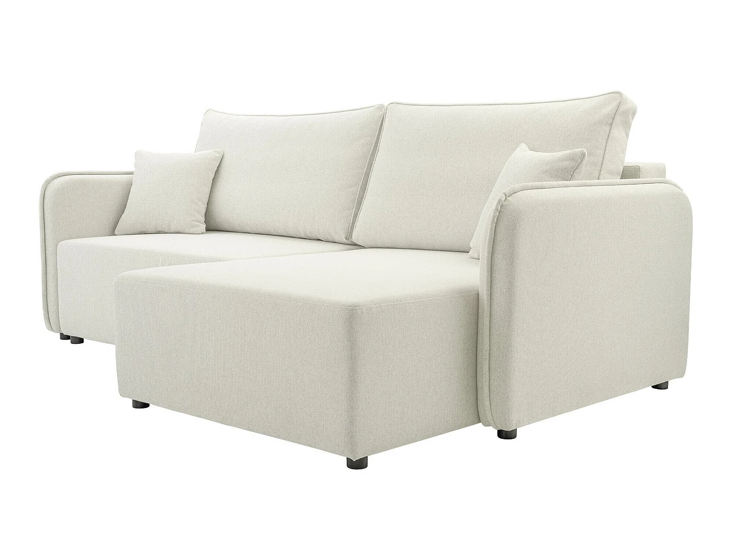 Sofá rinconero TrendyNest Turtura, Blanco, Función de descanso
