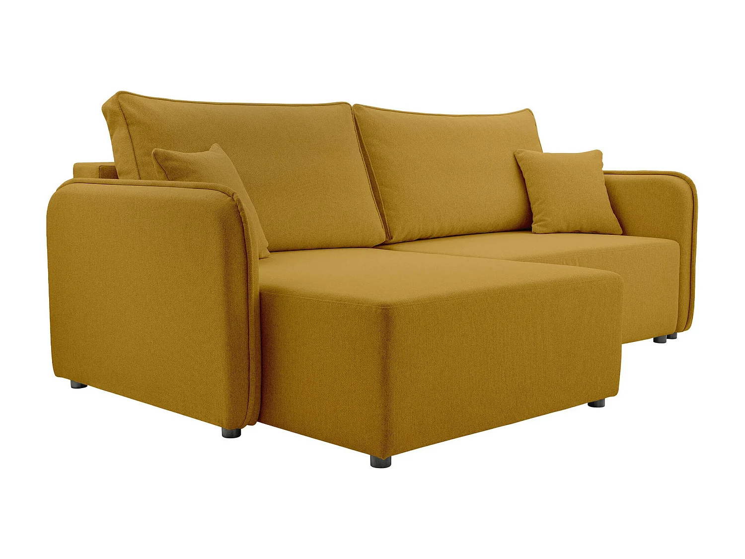 Sofá de canto TrendyNest 111, Amarelo, Funcionalidade de dormir