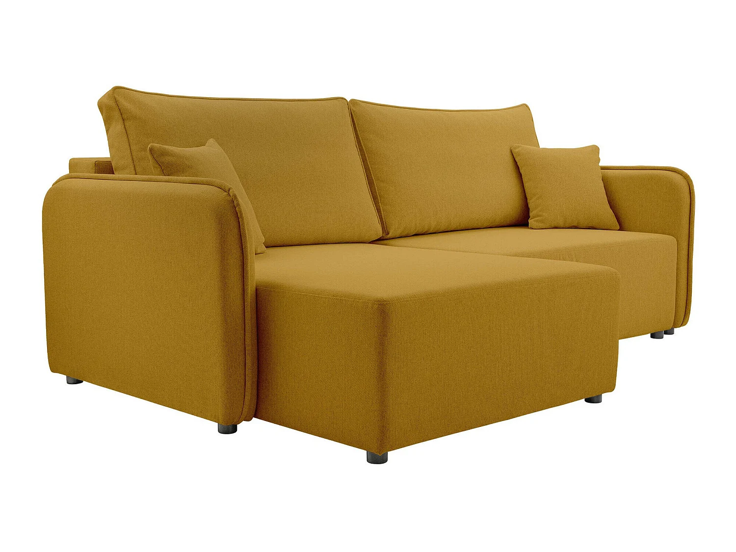 Sofá rinconero TrendyNest Turtura, Amarillo, Función de descanso