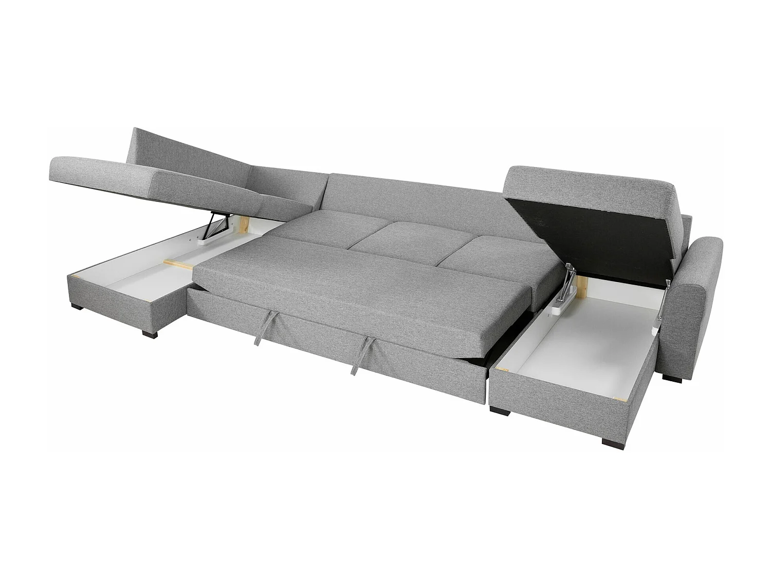 Canapé d'angle Comfivo 191, Jaune, Fonction de couchage, Boîte de literie, 370x186x85cm