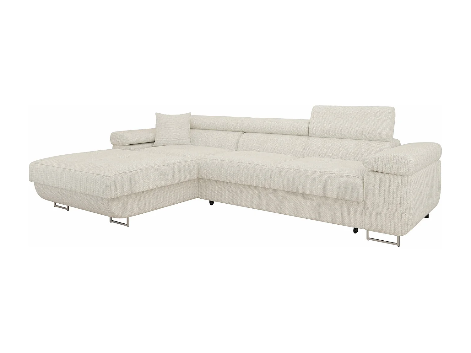 Sofá rinconero Comfivo Eliferu 102, De color marrón claro, Función de descanso, 280x170cm