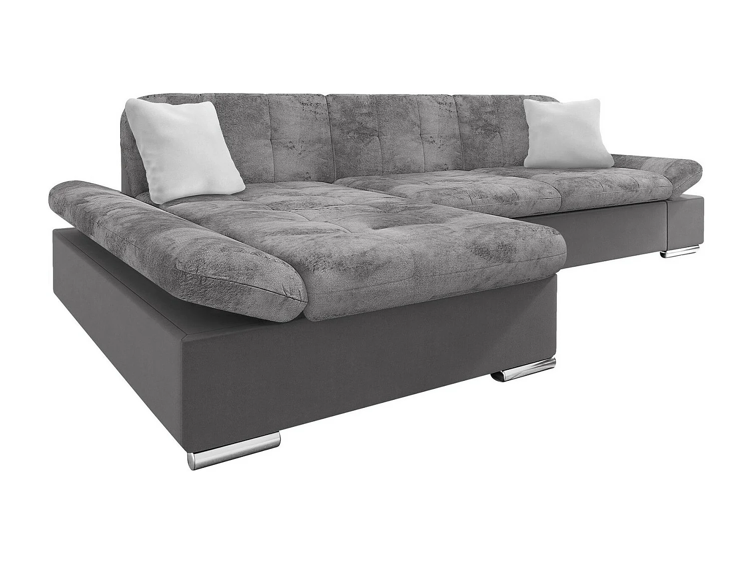 Divano angolare Comfivo 219, Grigio, Senza, 278x161x76cm