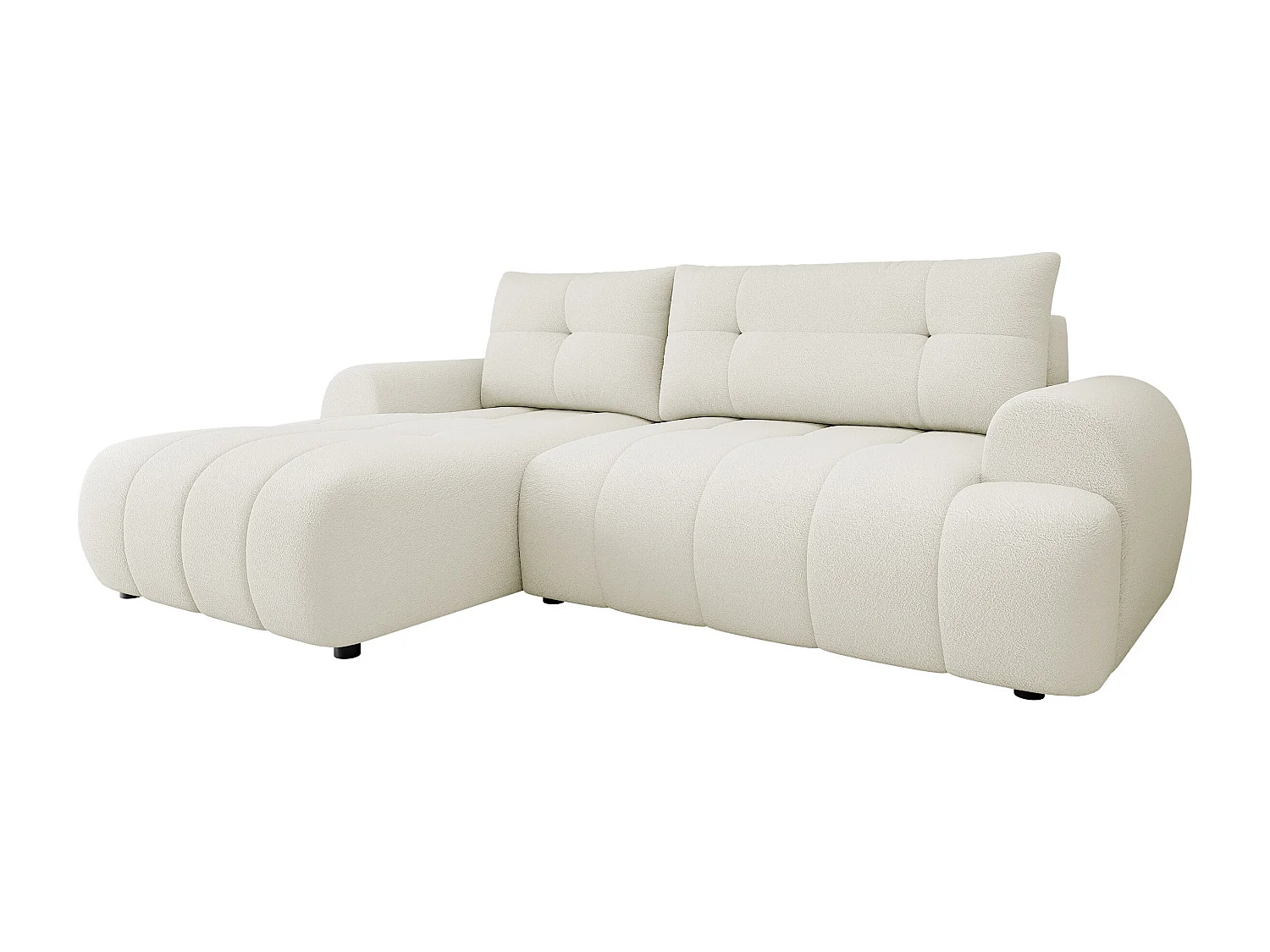 Sofá rinconero TrendyNest 104, De color marrón claro, Función de descanso, Almacenaje,