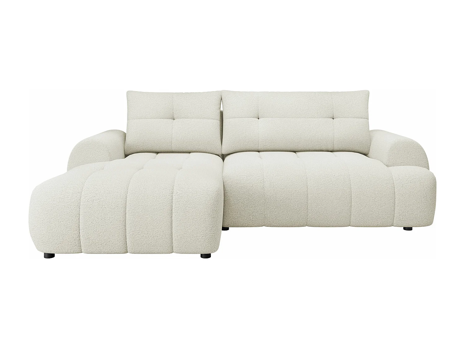 Sofá rinconero TrendyNest 104, De color marrón claro, Función de descanso, Almacenaje,