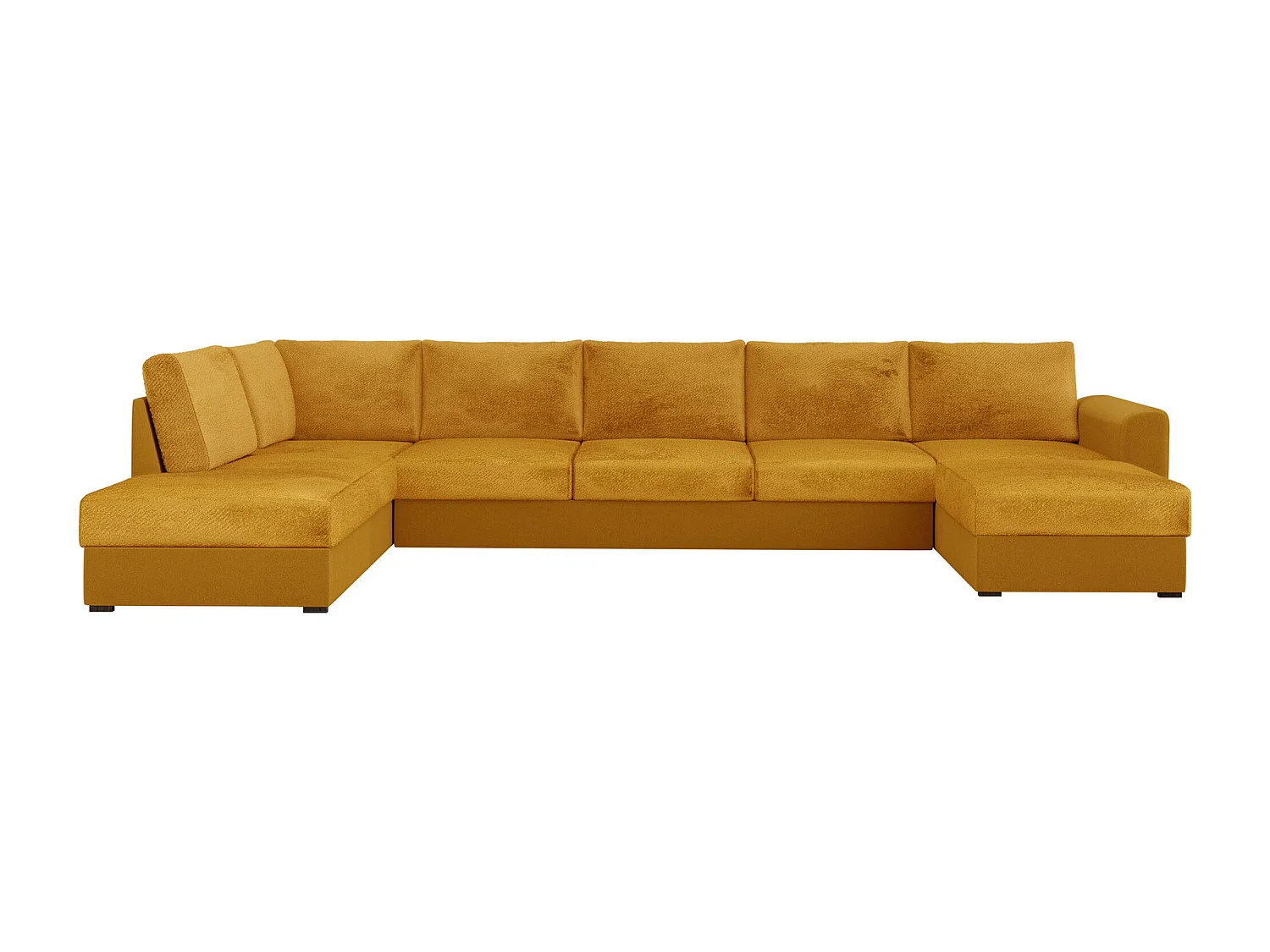 Canapé d'angle Comfivo 191, Jaune, Fonction de couchage, Boîte de literie, 370x186x85cm