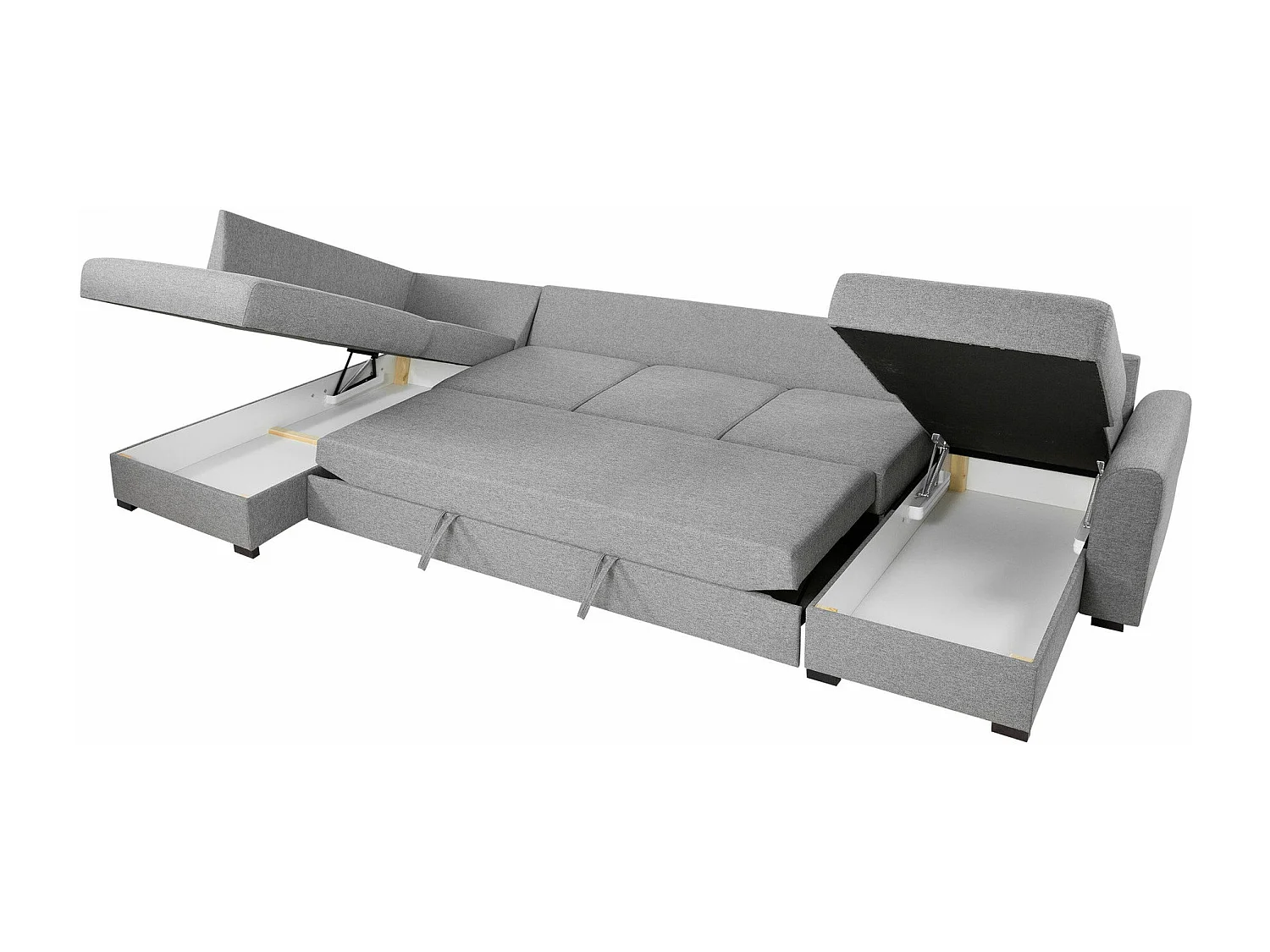 Canapé d'angle Comfivo 191, Jaune, Fonction de couchage, Boîte de literie, 370x186x85cm