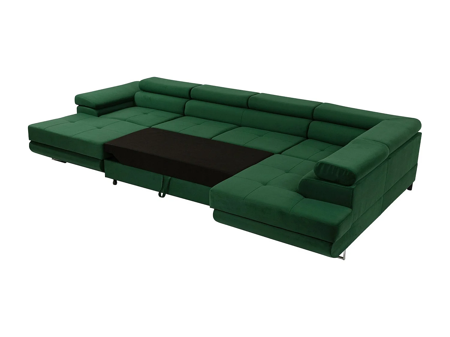 Canapé d'angle Comfivo Eliferu 103, Jaune, Fonction de couchage, Boîte de literie, 346cm