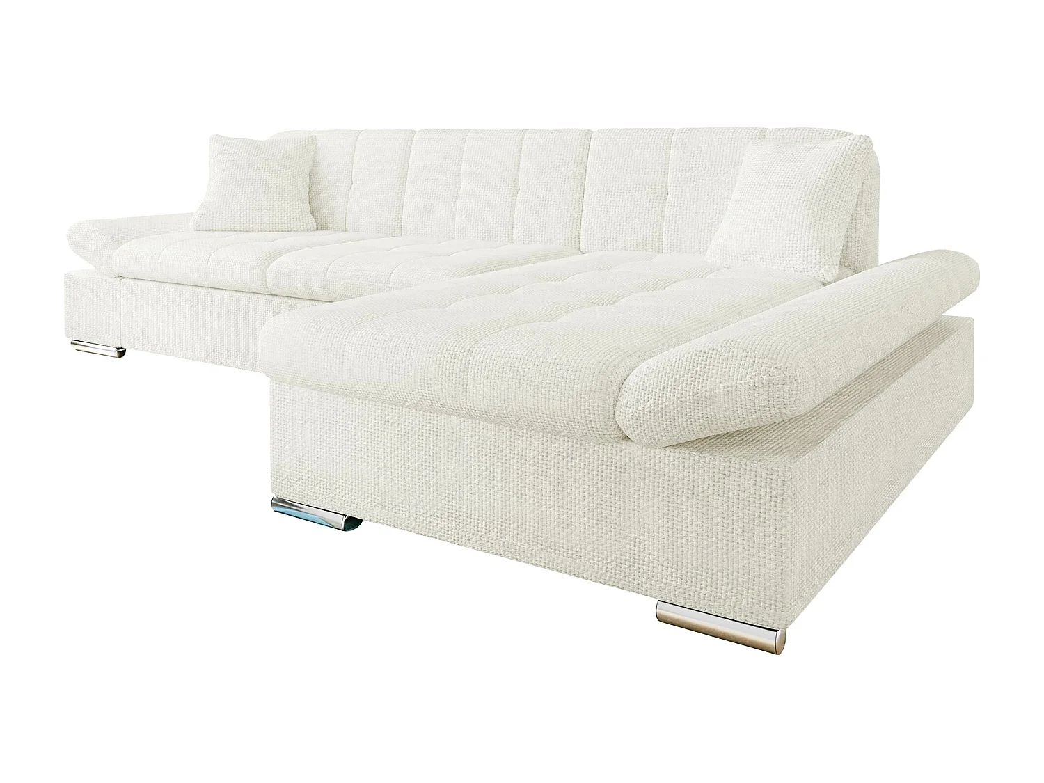 Sofá rinconero Comfivo 152, De color marrón claro, Función de descanso, Almacenaje, 278cm