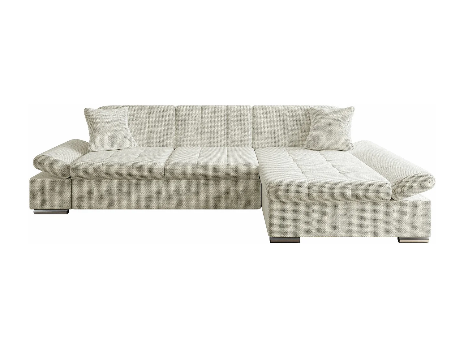 Sofá de canto Comfivo 219, Castanho claro, Funcionalidade de dormir