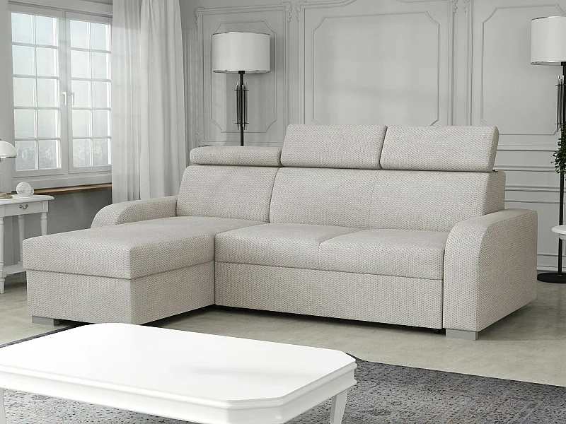 Canapé d'angle Etrcala 100, Brun clair, Disponible, 235x170x85cm