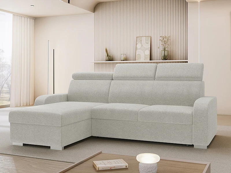 Canapé d'angle Etrcala 100, Brun clair, Disponible, 235x170x85cm