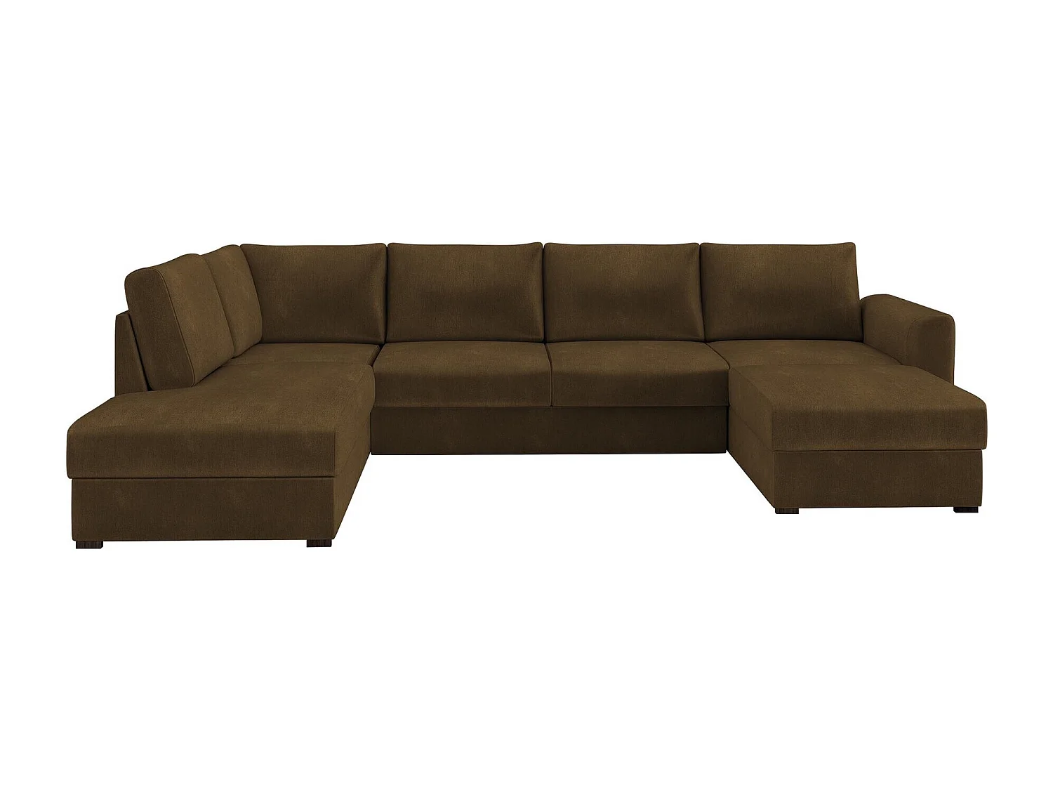 Sofá rinconero Comfivo 189, Marrón, Función de descanso, Almacenaje, 305x188x85cm