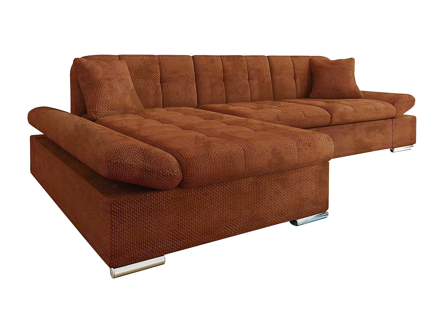 Sofá rinconero Comfivo 219, Marrón, 278x161x76cm