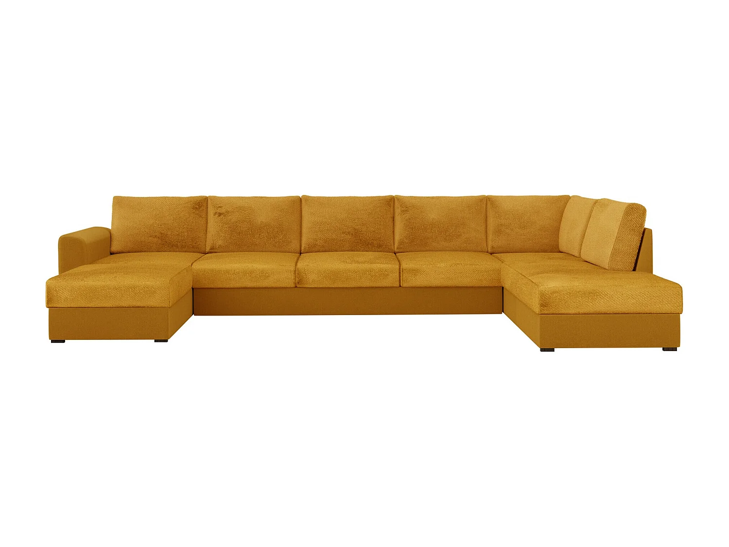 Sofá rinconero Comfivo 191, Amarillo, Función de descanso, Almacenaje, 370x186x85cm