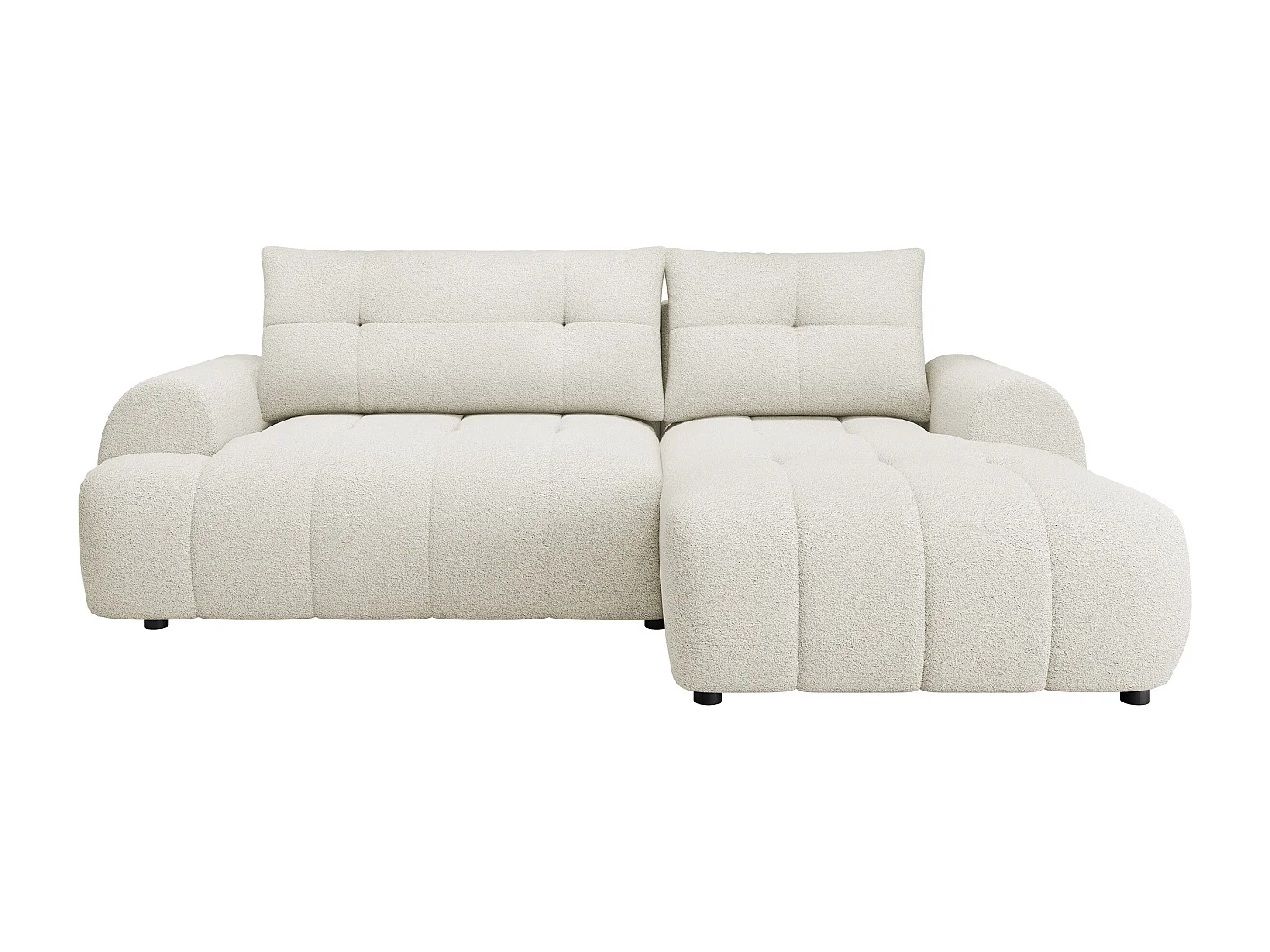 Canapé d'angle TrendyNest 104, Brun clair, Disponible, 265x177x93cm