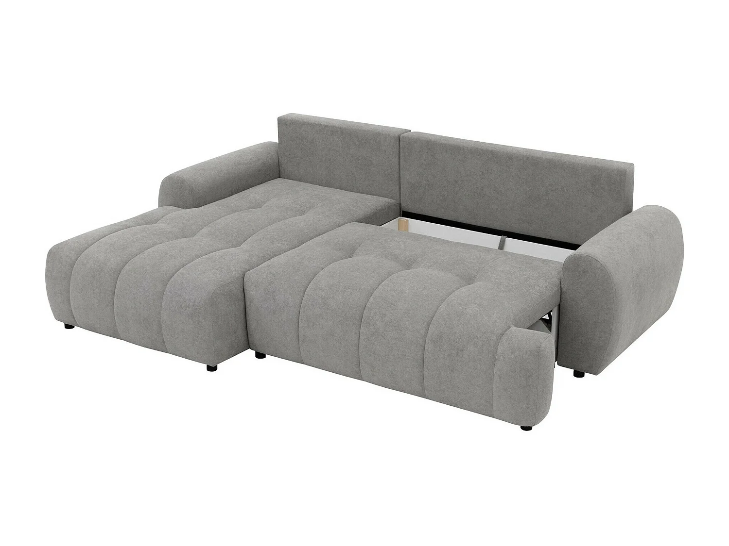 Canapé d'angle TrendyNest 104, Brun clair, Disponible, 265x177x93cm