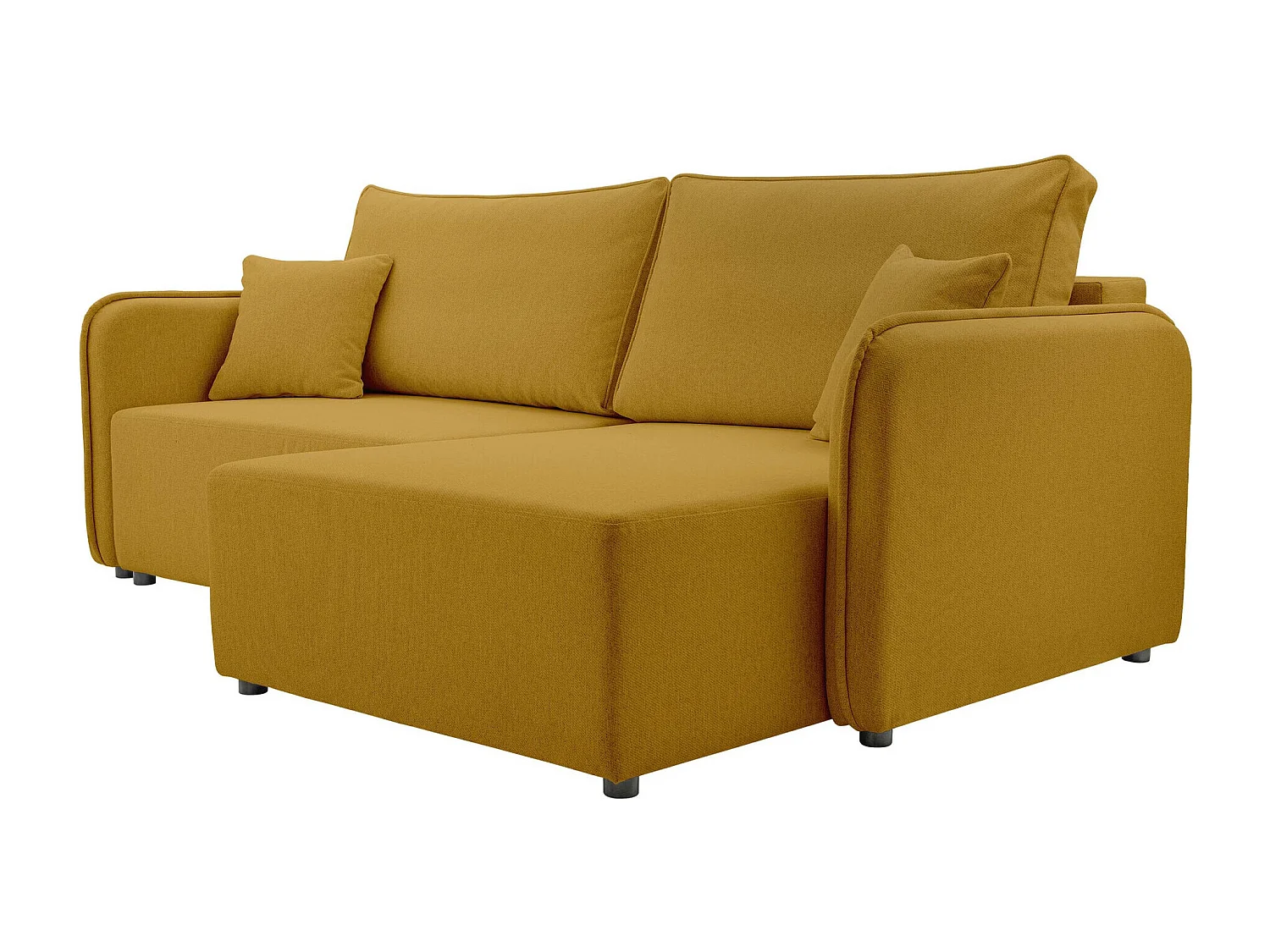 Sofá de canto TrendyNest 111, Amarelo, Funcionalidade de dormir