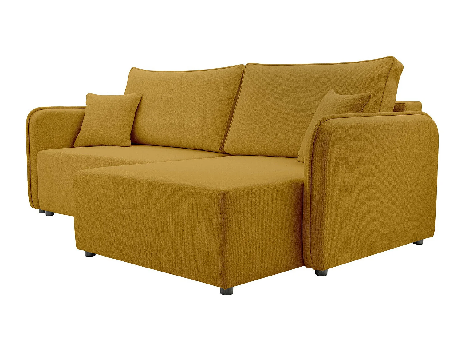 Sofá rinconero TrendyNest Turtura, Amarillo, Función de descanso
