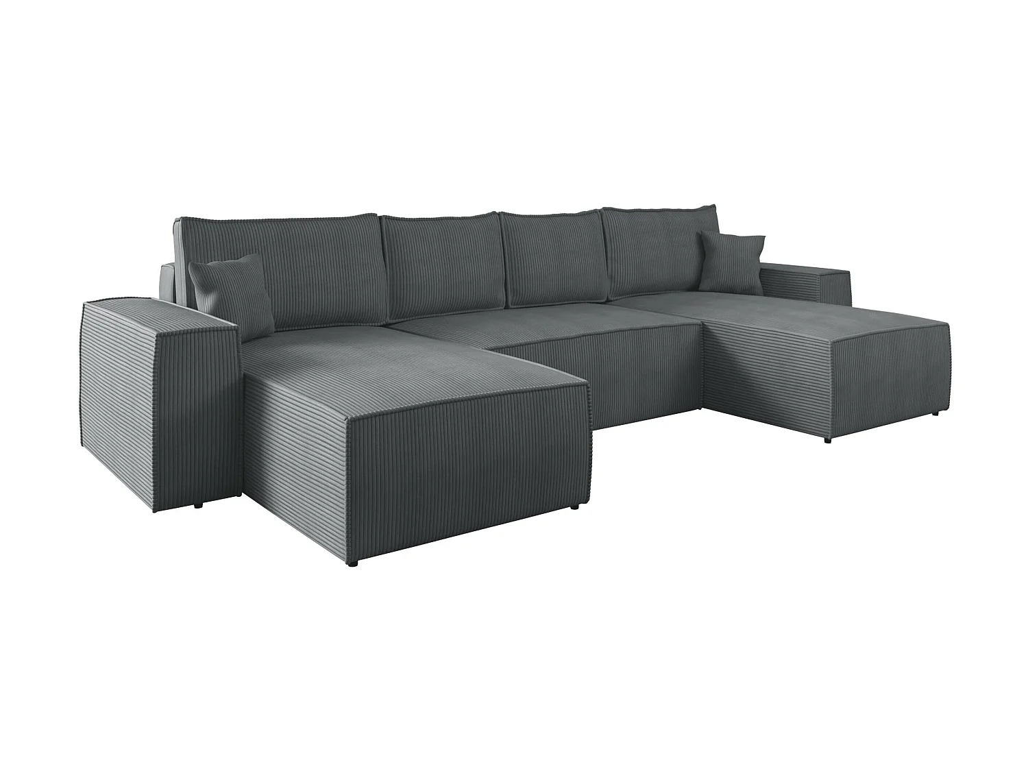 Sofá rinconero Clovis 109, Gris oscuro, Función de descanso, 37x17x9cm