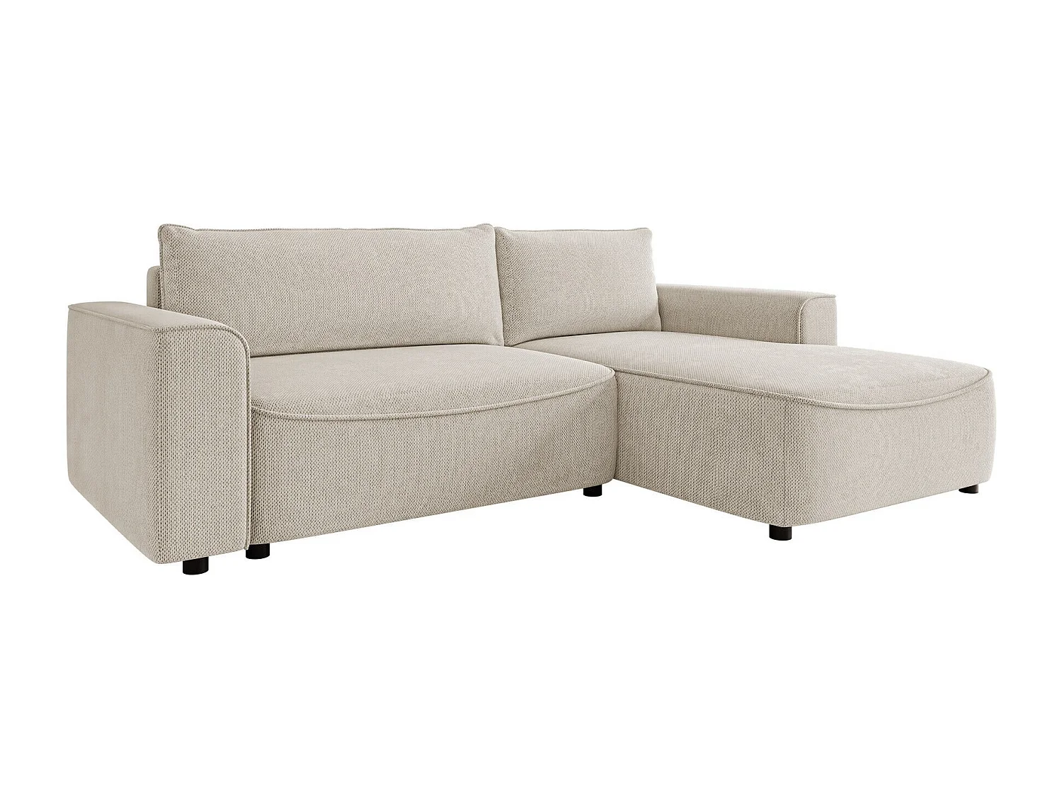 Sofá de canto TrendyNest 105, Castanho claro, Funcionalidade de dormir