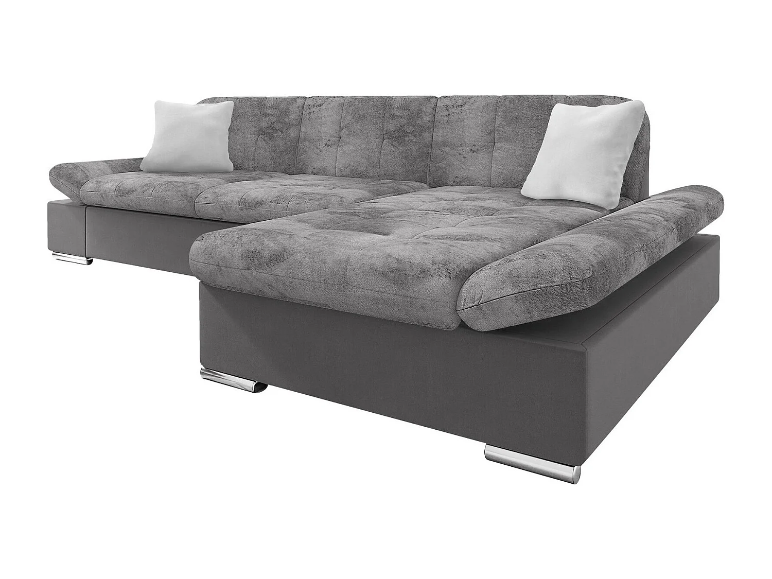 Sofá rinconero Comfivo 219, Gris, 278x161x76cm