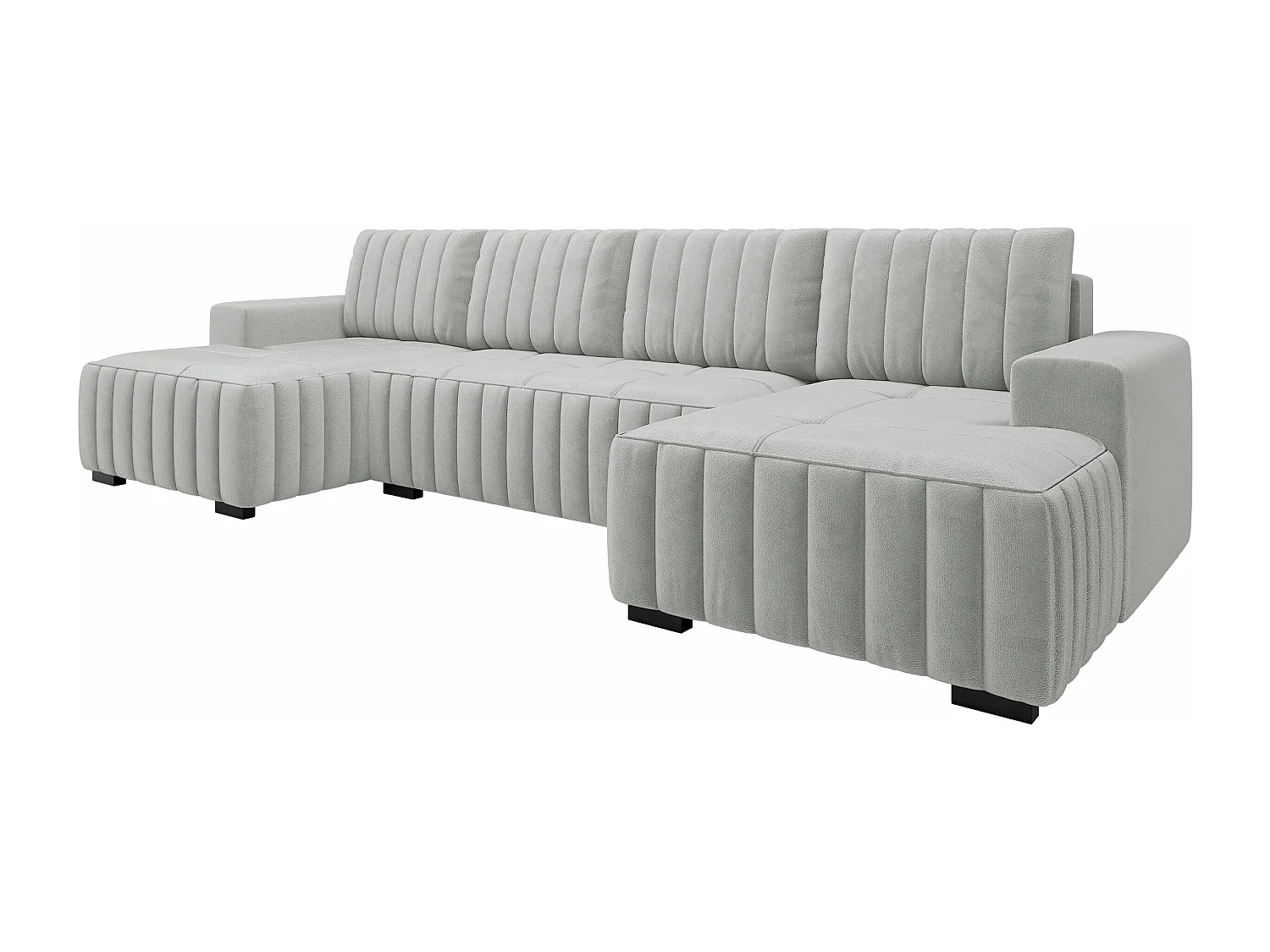 Sofá rinconero Columbus 232, Gris, Función de descanso, Almacenaje, 310x140x85cm