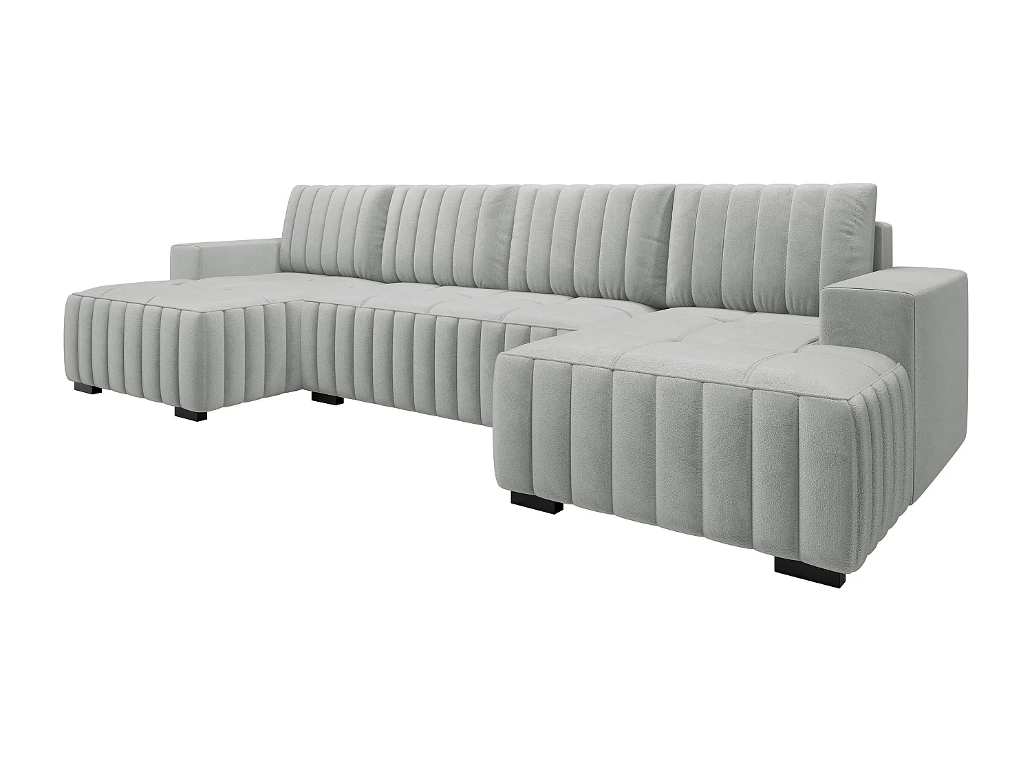 Canapé d'angle Columbus 232, Gris, Disponible, 310x140x85cm
