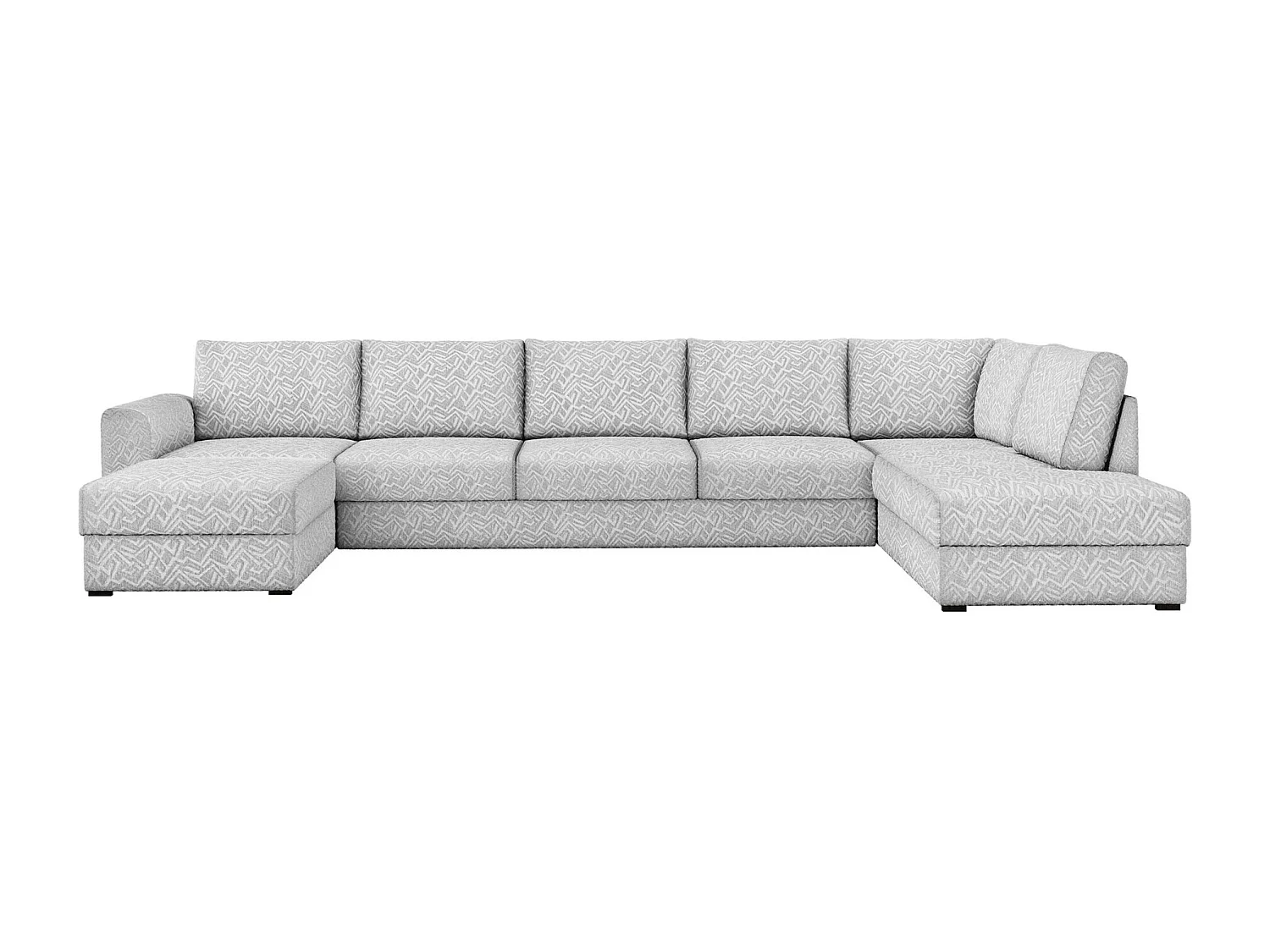 Sofá rinconero Comfivo 262, Gris, Función de descanso, Almacenaje, 370x186x85cm