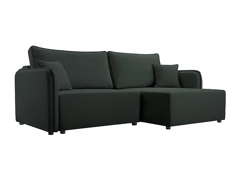 Sofá rinconero TrendyNest 111, Gris, Función de descanso, Almacenaje, 227x147x93cm