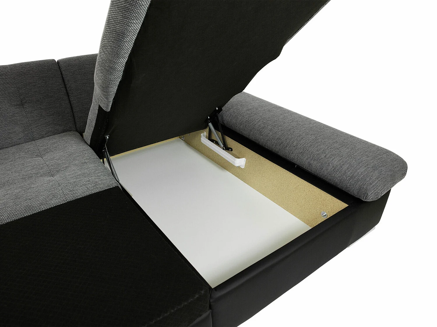 Canapé d'angle convertible 3 places en tissu turquoise